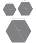 Preview: HEXAGON FILZ Untersetzer Pinnwand Platzmatte / 54 Farben